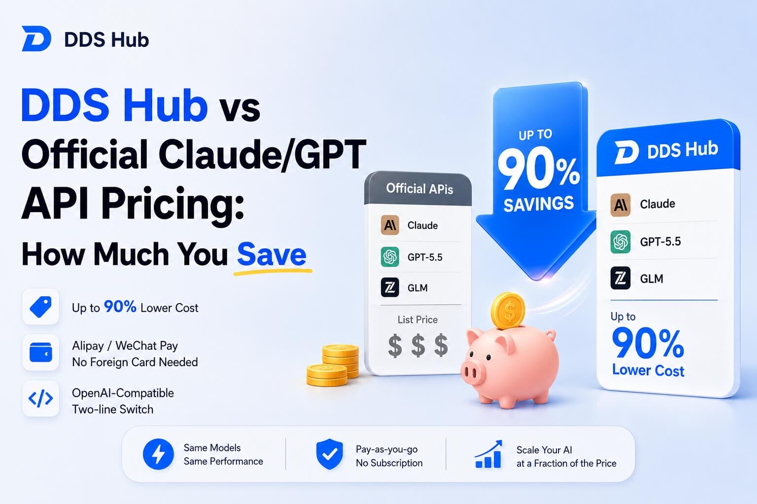 DDS Hub 对比官方 API 价格：到底能省多少钱