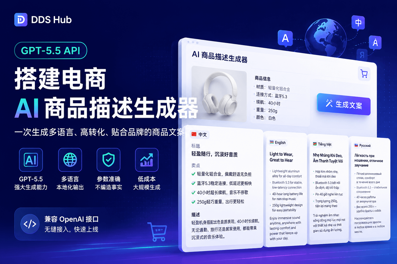 如何用 GPT-5.5 搭建电商 AI 商品描述生成器